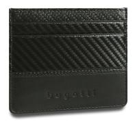 Портмоне для кредитных карт BUGATTI КОМЕТА | COMET, с защитой данных RFID, черное, натуральная воловья кожа, 10,2х0,2х8,2 см