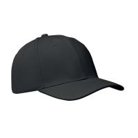 6 panel baseball cap черный