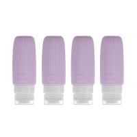 Дорожный набор бутылочек TORBER (4 пр.), силикон, сиреневый