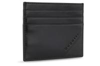 Портмоне для кредитных карт BUGATTI АРИСТОКРАТ | NOBILE, с защитой данных RFID, черное, натуральная воловья кожа, 10х0,3х8 см