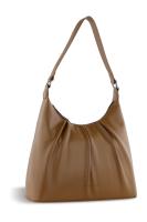 Сумка женская наплечная большая BUGATTI Mila, коньячная, полиуретан, 31 x 11 x 22/28 см