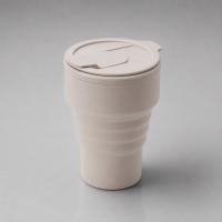 Силиконовый складной стакан GoCup, бежевый