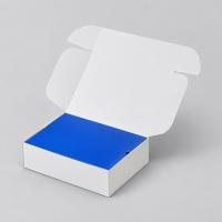 Коробка подарочная Zand XL белая с вкладкой, синий , размер XL