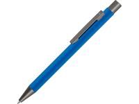 Ручка шариковая UMA STRAIGHT GUM soft-touch, с зеркальной гравировкой, синий