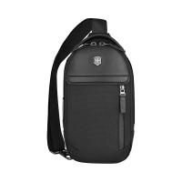 Рюкзак на одно плечо VICTORINOX Architecture Urban2 Sling Bag, черный, полиэстер/кожа, 17x8x28 см, 4 л