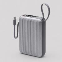 Внешний АКБ NRG Turbo Cable 20000 mAh, 22,5Вт, графит, Deppa , размер 20000 mAh