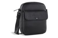 Сумка наплечная мужская BUGATTI Rico, черный, полиуретан, 19 x 7 x 21 см