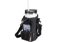 Трип Эви дорожная сумка для бутылок из переработанного материала объемом 2 л, черный