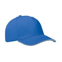 6 panel baseball cap бело-голубой
