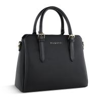 Сумка женская BUGATTI Ella, черная, полиуретан, 30х12х23 см