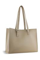 Бизнес-сумка женская наплечная BUGATTI Luna, бежевая, полиуретан, 40,5 x 14 x 30,5 см