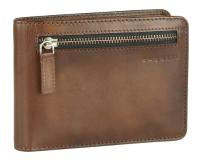 Портмоне BUGATTI Domus, с RFID защитой, коньячный цвет, натуральная воловья кожа, 12,5х2х9,5 с