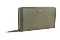 Кошелёк женский BUGATTI Sina, зеленый, воловья кожа/полиэстер, 19х3х11 см