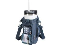 Трип Эви дорожная сумка для бутылок из переработанного материала объемом 2 л, серо-синий