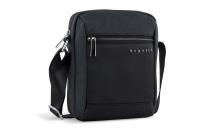 Сумка наплечная мужская BUGATTI Sera, антрацитовая, полиэстер, 17х5,5х21 см, 1,5 л