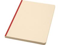 Блокнот из сахарного тростника и RPET А5 Liliana, натуральный/красный