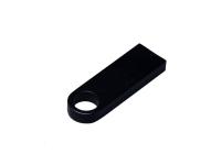 USB 2.0-флешка на 512 Мбайт с мини чипом и круглым отверстием, черный , размер 512МБ