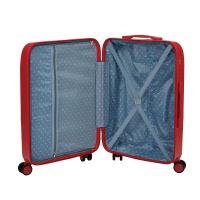 Чемодан TORBER В Отпуск, красный, ABS-пластик, 45 х 27 х 68 см, 63 л, 3,1 кг