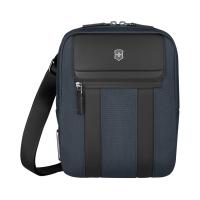 Сумка через плечо VICTORINOX Architecture Urban2 Crossbody Bag,синий, полиэстер/кожа, 9x22x28 см, 6 л