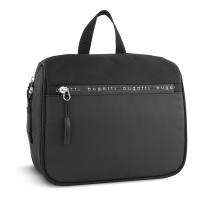 Несессер BUGATTI Blanc Delight, чёрный, нейлон RPET600D/тарпаулин/полиэстер, 24х9х21 см, 3,6 л