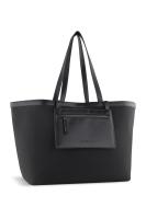 Сумка-тоут женская большая BUGATTI Elena, черная, канвас, полиуретан, 58 x 22 x 31,5 см