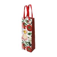 ПАКЕТ ПОДАРОЧНЫЙ ПОД БУТЫЛКУ PREMIUM "FLORA.ПИОНЫ", 12.3 x 36 x 9 см многоцветный