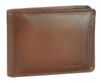 Портмоне BUGATTI Domus, с RFID защитой, коньячный цвет, натуральная воловья кожа, 12,5х2х9 см