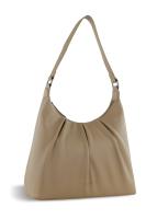 Сумка женская наплечная большая BUGATTI Mila, песочная, полиуретан, 31 x 11 x 22/28 см