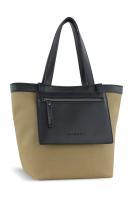 Сумка-тоут женская маленькая BUGATTI Elena, песочная, канвас, полиуретан, 33 x 15,5 x 24 см