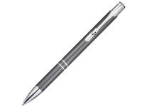 Шариковая ручка Moneta из переработанного алюминия (черные чернила) - Серый