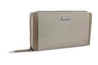 Кошелёк женский BUGATTI Sina, бежевый, воловья кожа/полиэстер, 19х3х11 см