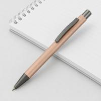 Ручка металлическая soft touch шариковая Tender, розовое золото/серый