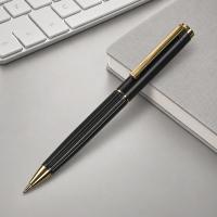 Шариковая металлическая ручка с золотистым слоем Monarch Gold, черная