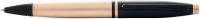 Шариковая ручка Cross Calais Brushed Rose Gold Plate and Black Lacquer