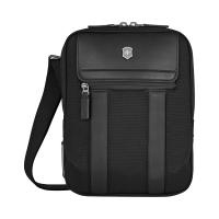Сумка через плечо VICTORINOX Architecture Urban2 Crossbody Bag, черный, полиэстер/кожа, 22x9x28 см, 6 л