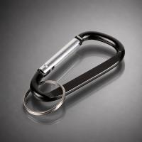 Брелок-карабин из переработанного алюминия Alumina, черный