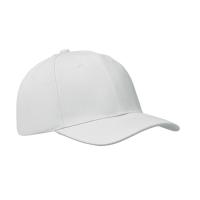 6 panel baseball cap белый