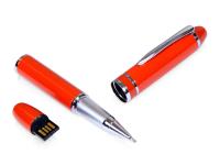 USB-флешка на 64 ГБ в виде ручки с мини чипом, оранжевый , размер 64ГБ