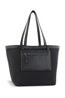 Сумка-тоут женская средняя BUGATTI Elena, черная, канвас, полиуретан, 48 x 20 x 30 см