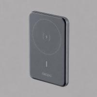 Внешний АКБ NRG MageSafe Alum 5000 мА-ч, 15Вт QI, серый, Deppa , размер 5000 mAh