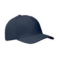 6 panel baseball cap синий