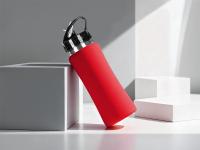 Бутылка для воды Bottle C1, сталь, soft touch, 600 мл, красный