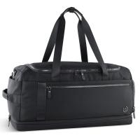 Сумка дорожная BUGATTI Nero, черная, нейлон 1680D/кожа, 58х27х30 см