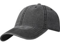 Графтон 6-панельная промытая кепка, черный