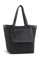 Сумка-тоут женская маленькая BUGATTI Elena, черная, канвас, полиуретан, 33 x 15,5 x 24 см