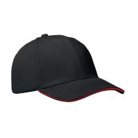6 panel baseball cap черный/красный