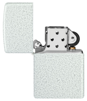 Зажигалка ZIPPO Classic с покрытием Glacier, латунь/сталь, белая, матовая, 38x13x57 мм
