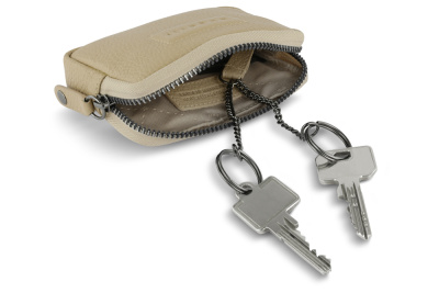 Ключница BUGATTI ЭЛЬЗА | ELSA, с защитой данных RFID, песочного цвета, воловья кожа/полиэстер, 11х2х7 см