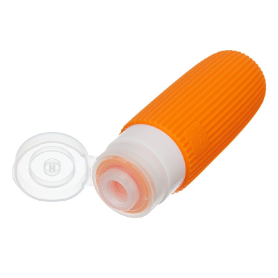 Дорожный набор бутылочек TORBER (4 пр.), силикон, оранжевый