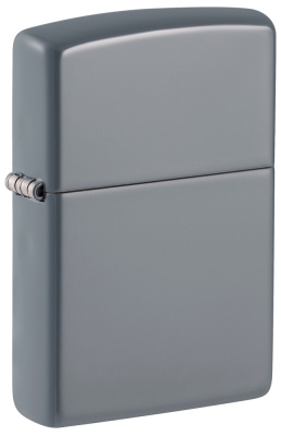 Зажигалка ZIPPO классическая со светло-серым покрытием | Classic Flat Grey, латунь/сталь, серая, глянцевая, 38x13x57 мм